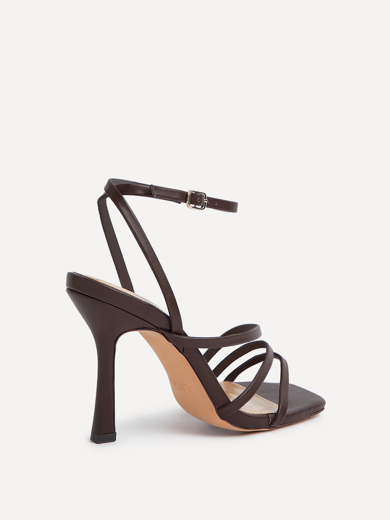 Scarlett Brown Faux Leather Strappy Heels