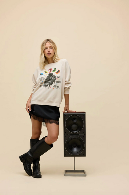 elton john rainbow piano vintage raglan sweatshirt