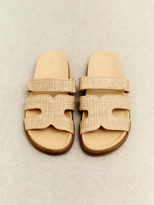 Avena Natural Flat Sandals