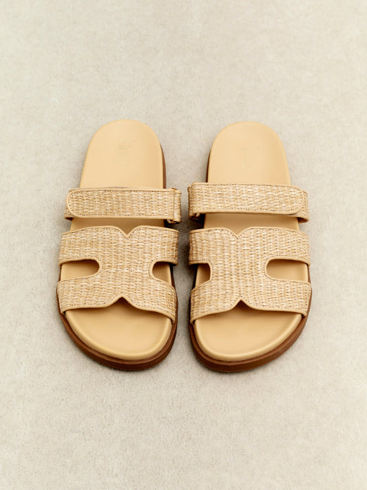 Avena Natural Flat Sandals