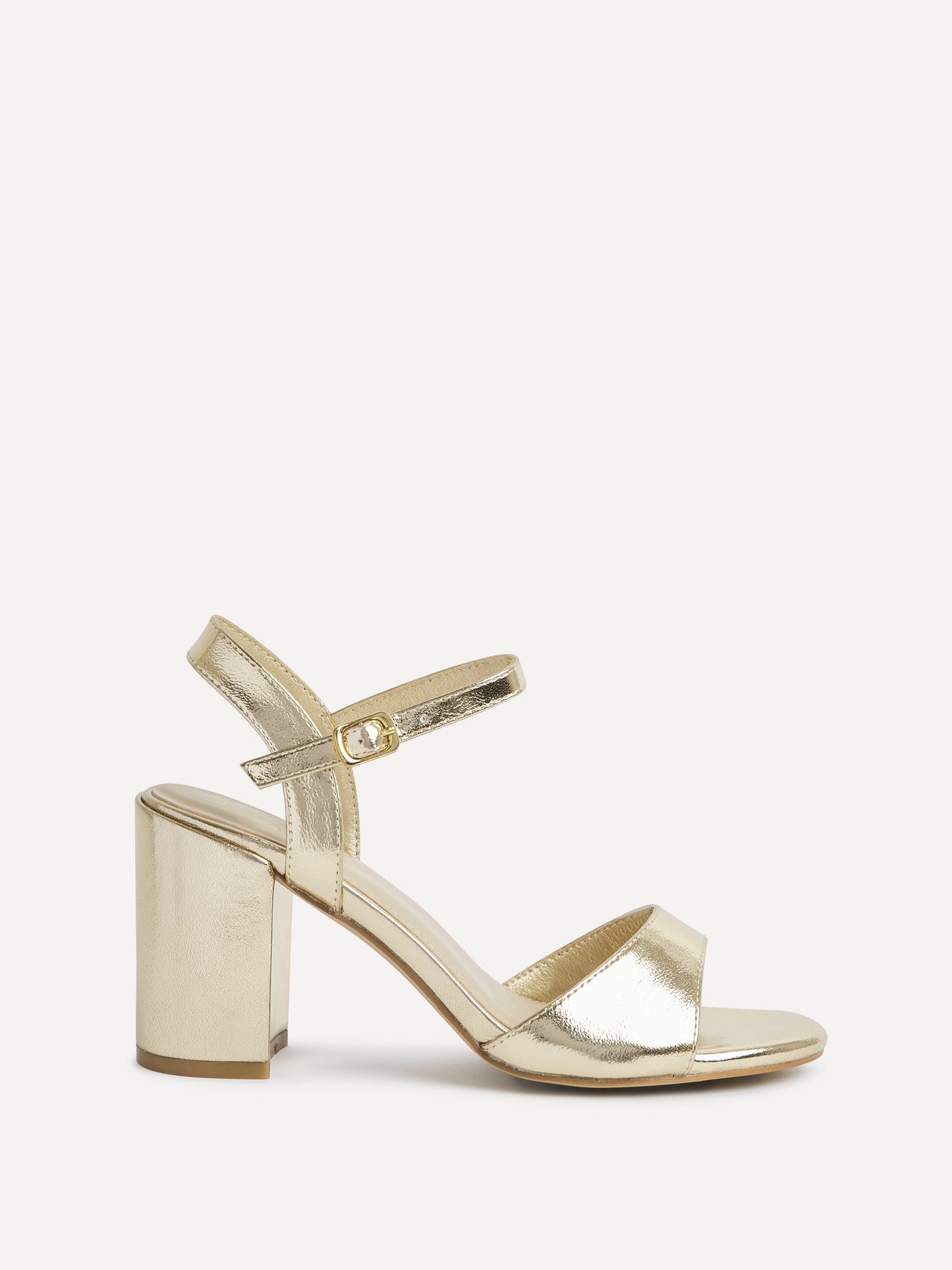 Soul Gold Faux Leather Block Heels