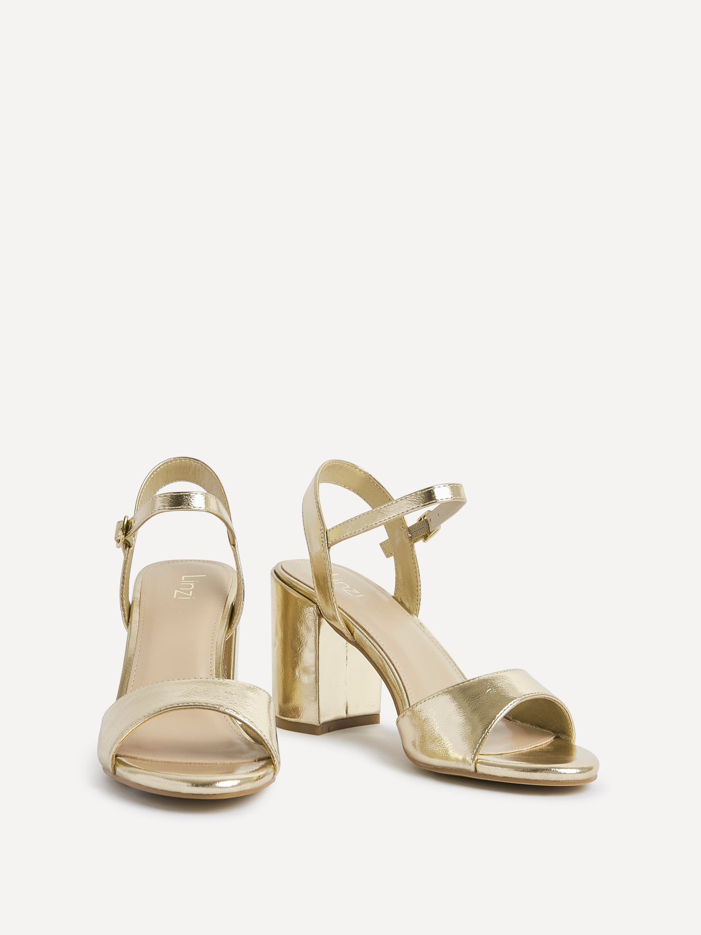 Soul Gold Faux Leather Block Heels