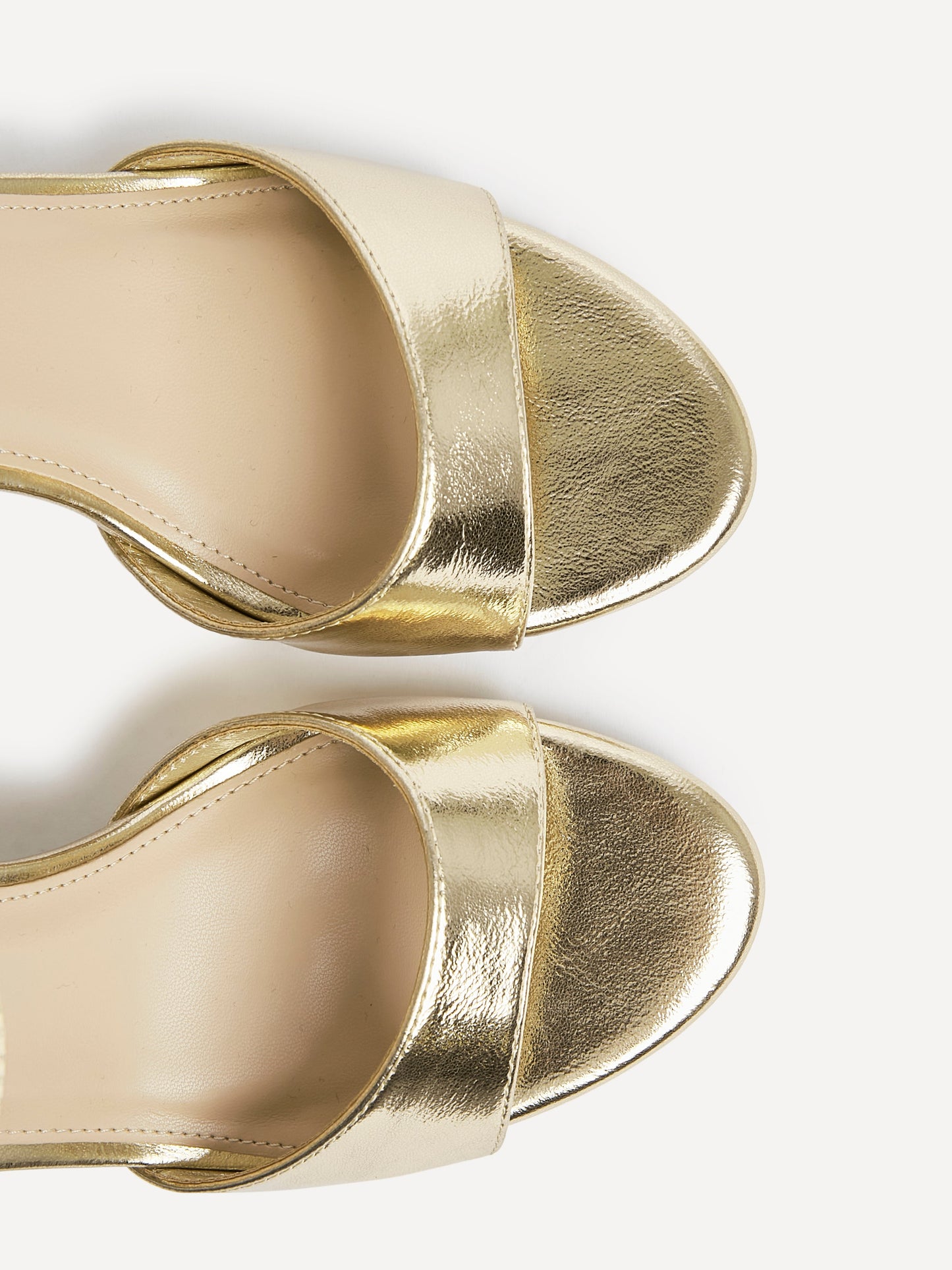 Soul Gold Faux Leather Block Heels
