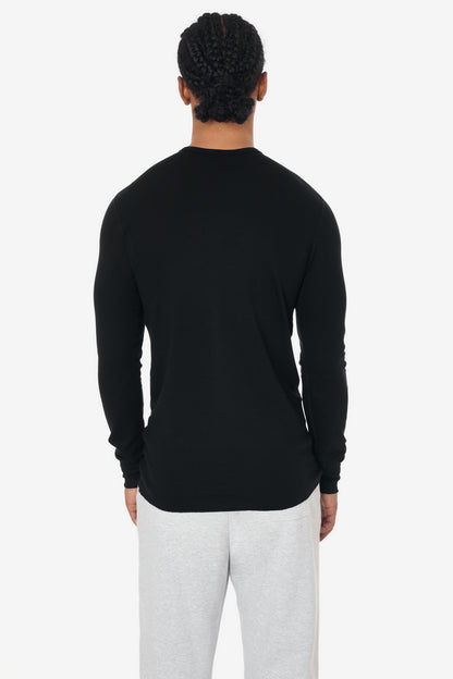 T407 - Poly-Cotton Thermal Long Sleeve Crewneck