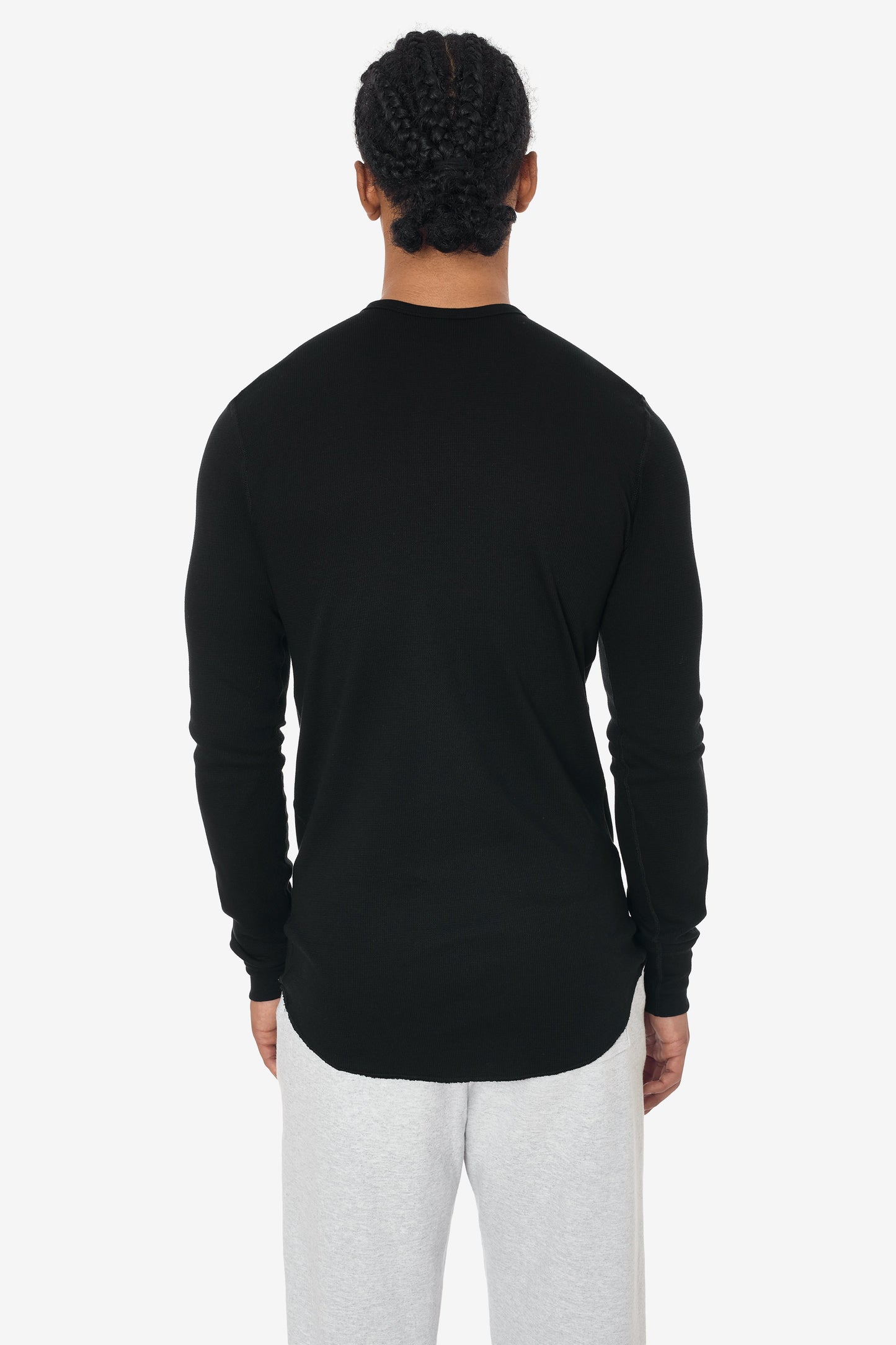 T457 - Poly-Cotton Thermal Long Sleeve Henley
