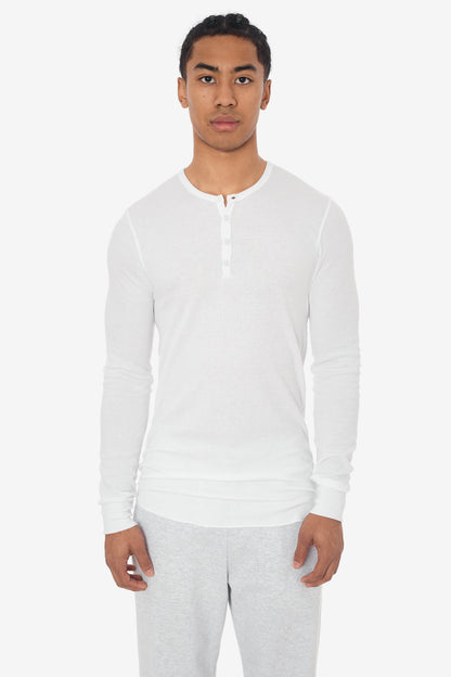 T457 - Poly-Cotton Thermal Long Sleeve Henley