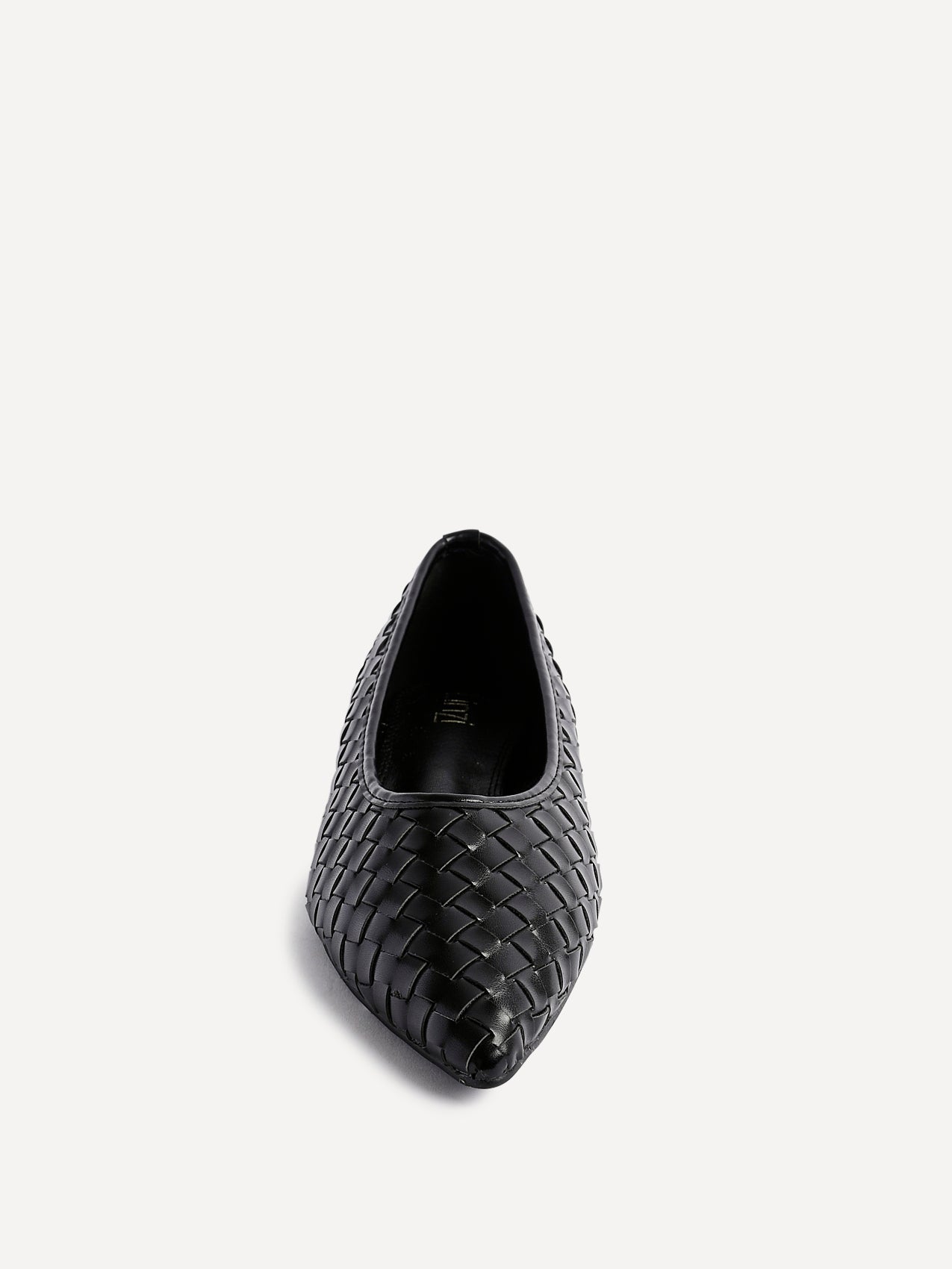 Talina Black Faux Leather Ballet Flats