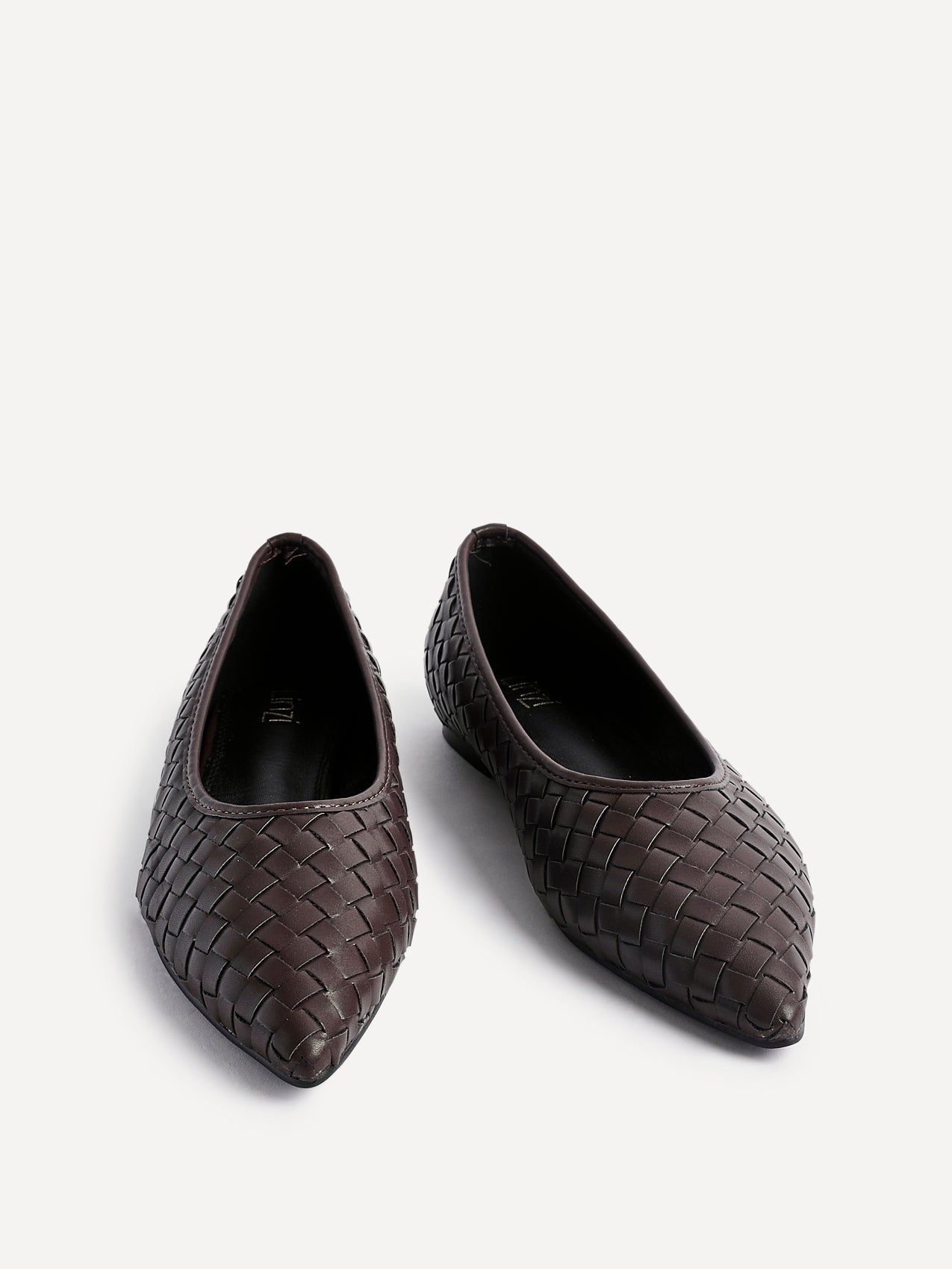 Talina Brown Faux Leather Ballet Flats