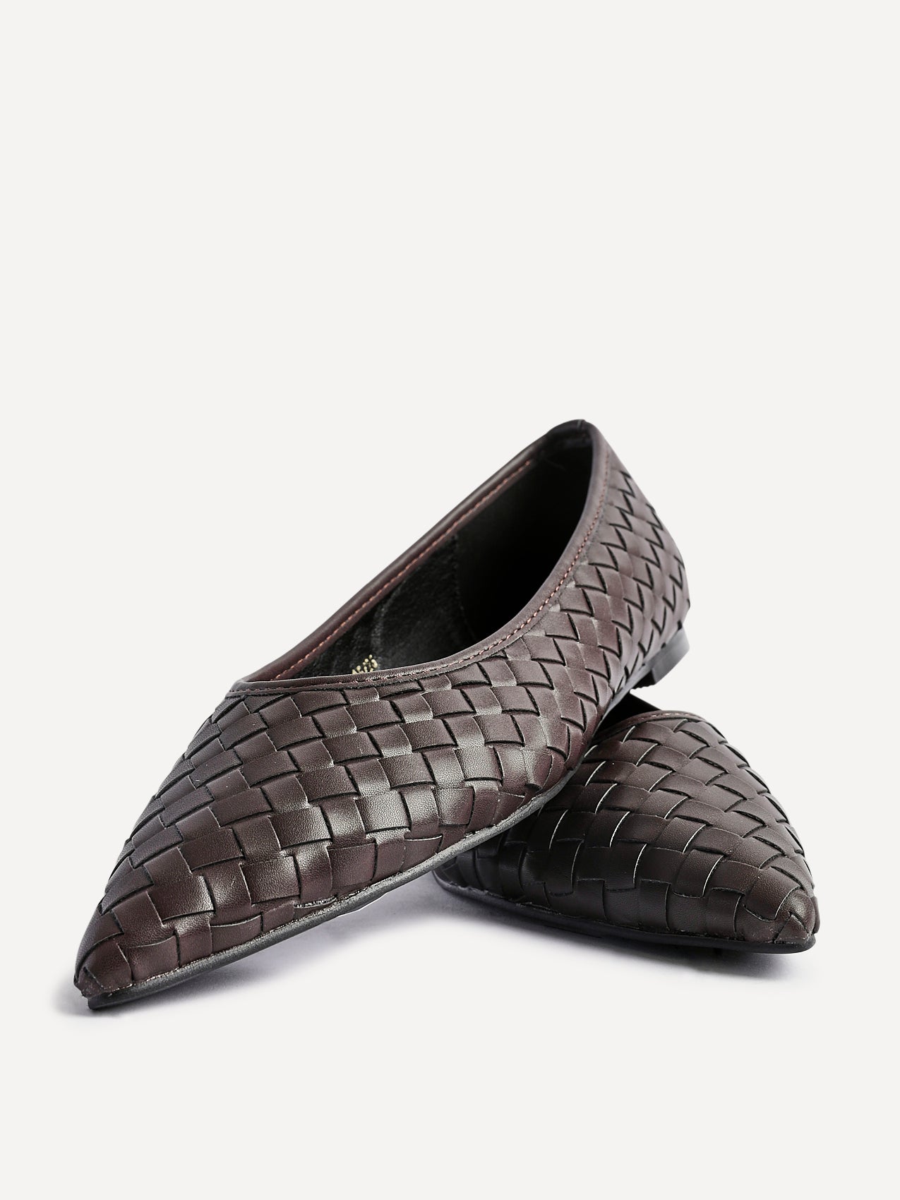Talina Brown Faux Leather Ballet Flats