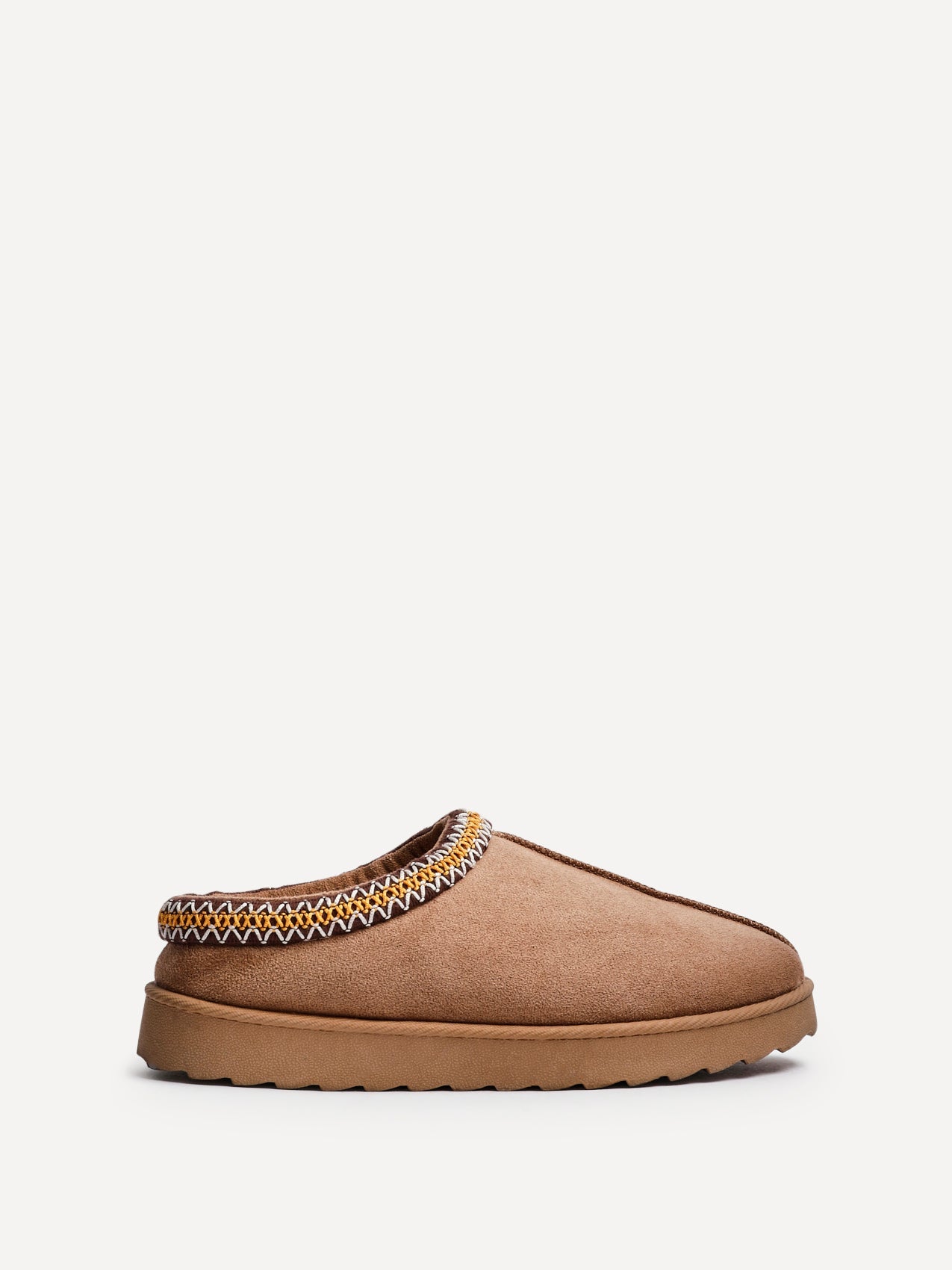 Tammy Chestnut Faux Suede Slippers