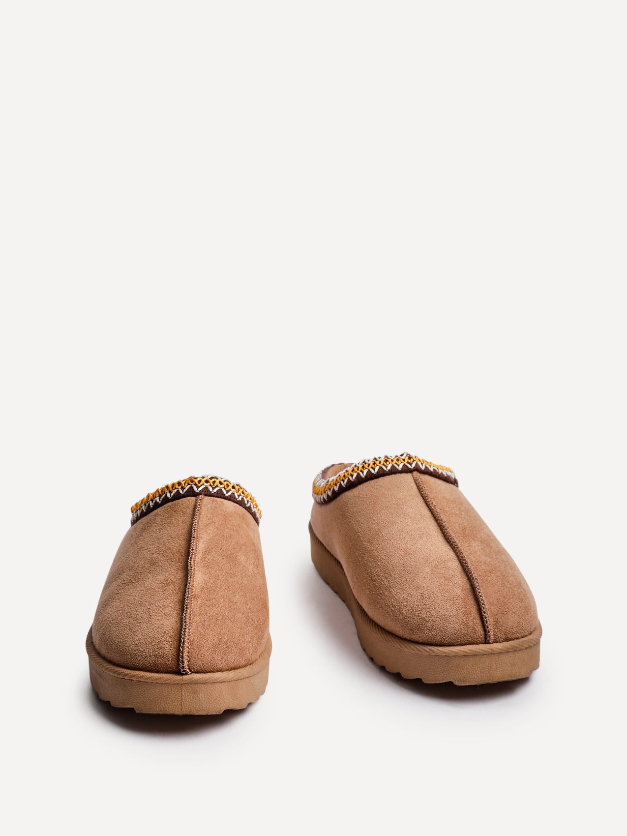 Tammy Chestnut Faux Suede Slippers
