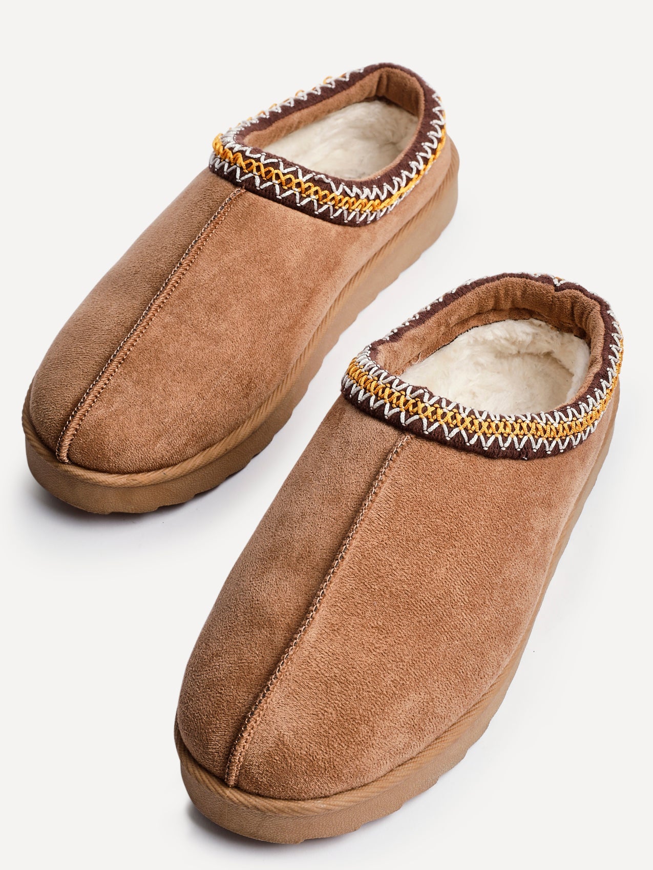 Tammy Chestnut Faux Suede Slippers