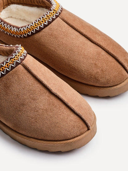 Tammy Chestnut Faux Suede Slippers