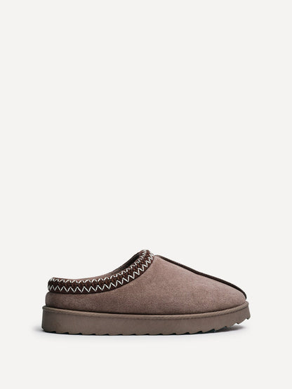 Tammy Mocha Faux Suede Slippers