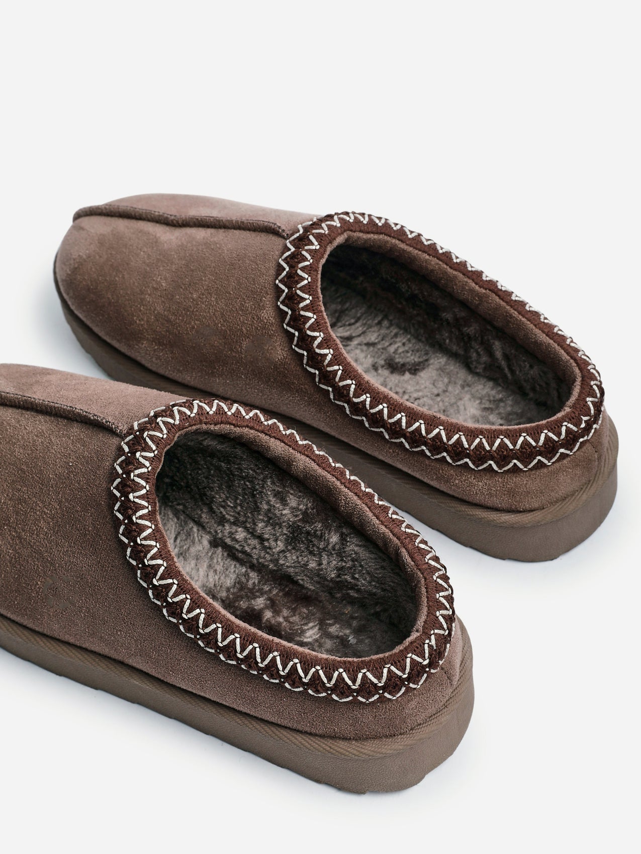 Tammy Mocha Faux Suede Slippers