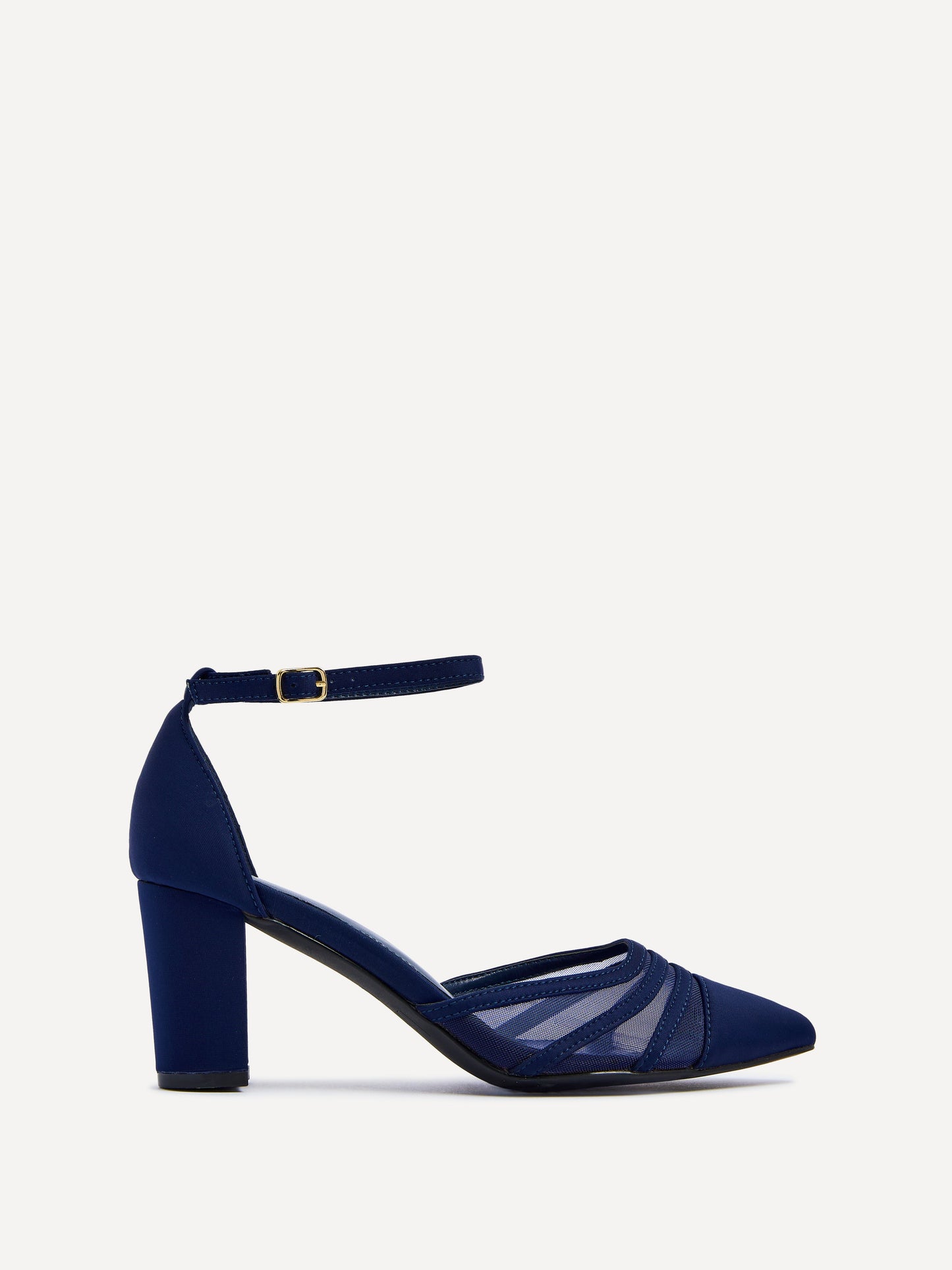 Tasha Navy Scuba Mesh Court Heels
