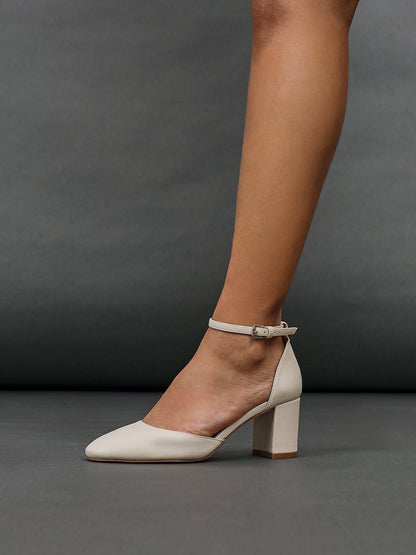 Sydney Nude Square Toe Court Heels