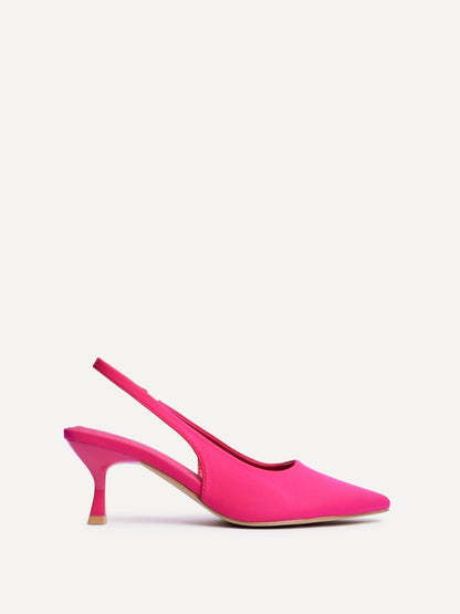 Tavia Fuchsia Scuba Slingback Court Heels