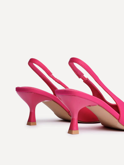 Tavia Fuchsia Scuba Slingback Court Heels
