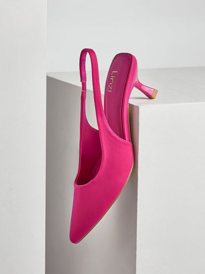 Tavia Fuchsia Scuba Slingback Court Heels