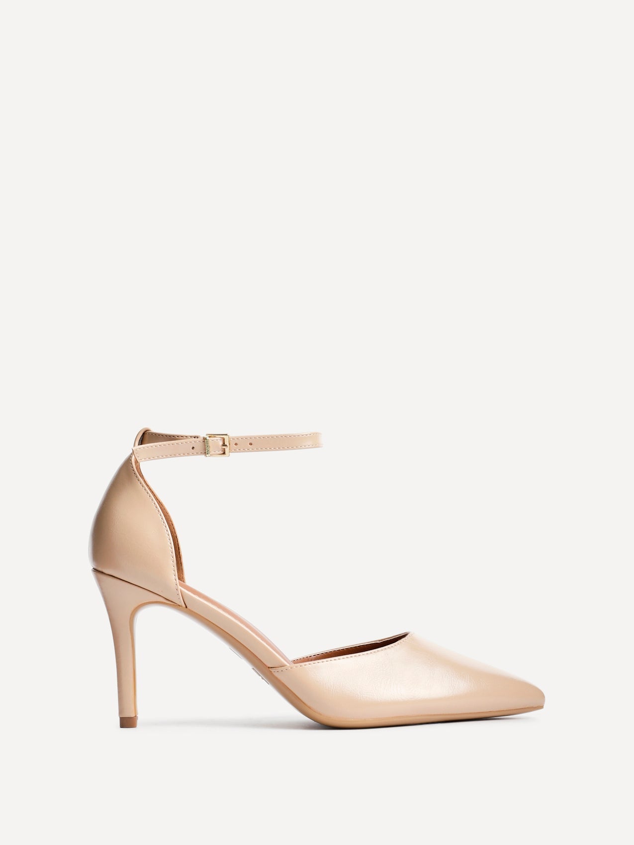 Thea Camel Faux Leather Stiletto Court Heels