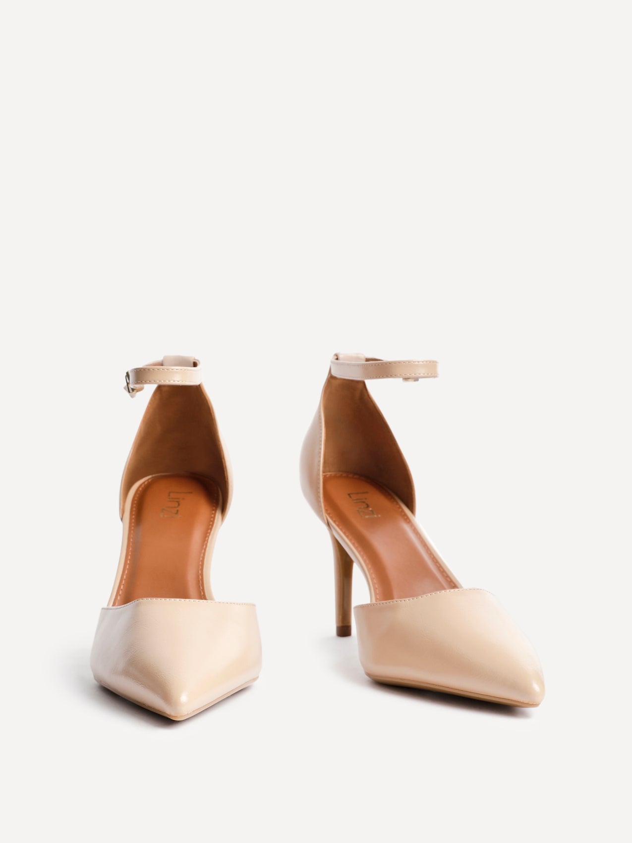Thea Camel Faux Leather Stiletto Court Heels