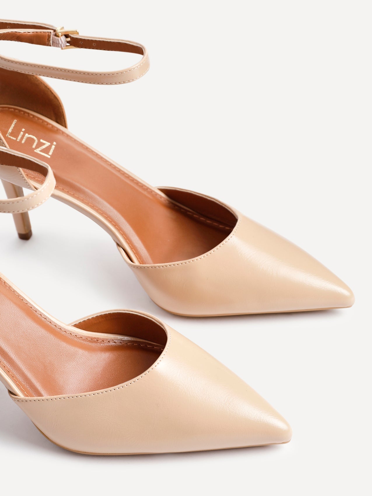 Thea Camel Faux Leather Stiletto Court Heels