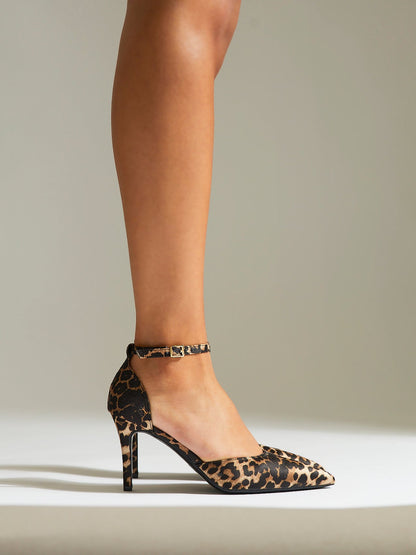 Thea Leopard Print Stiletto Court Heels