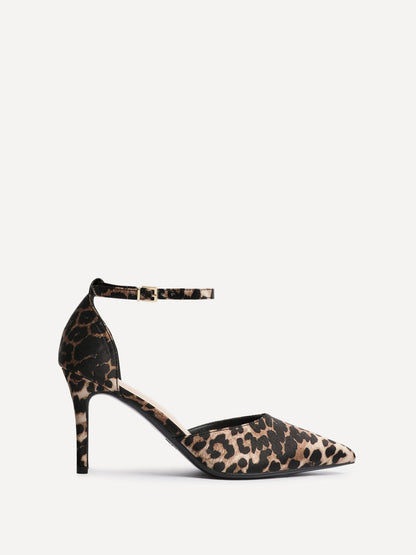 Thea Leopard Print Stiletto Court Heels