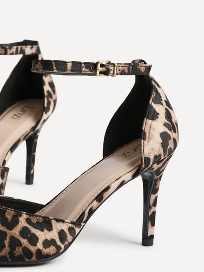 Thea Leopard Print Stiletto Court Heels