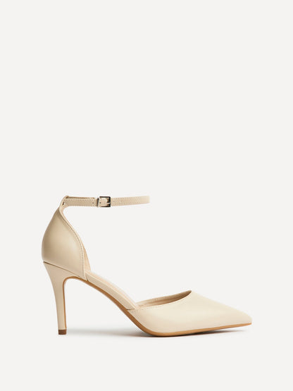 Thea Nude Faux Leather Stiletto Court Heels