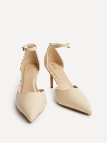 Thea Nude Faux Leather Stiletto Court Heels