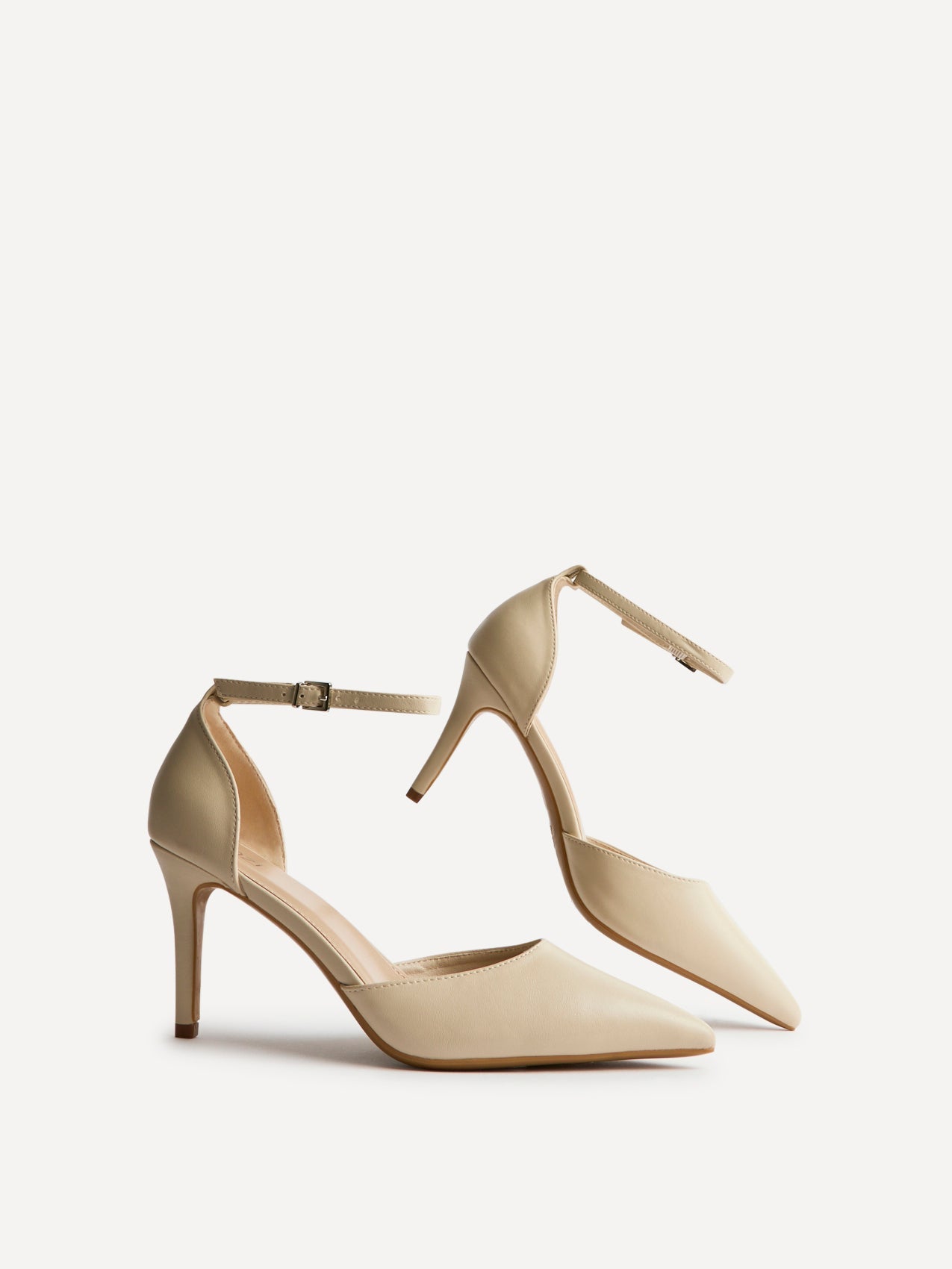 Thea Nude Faux Leather Stiletto Court Heels