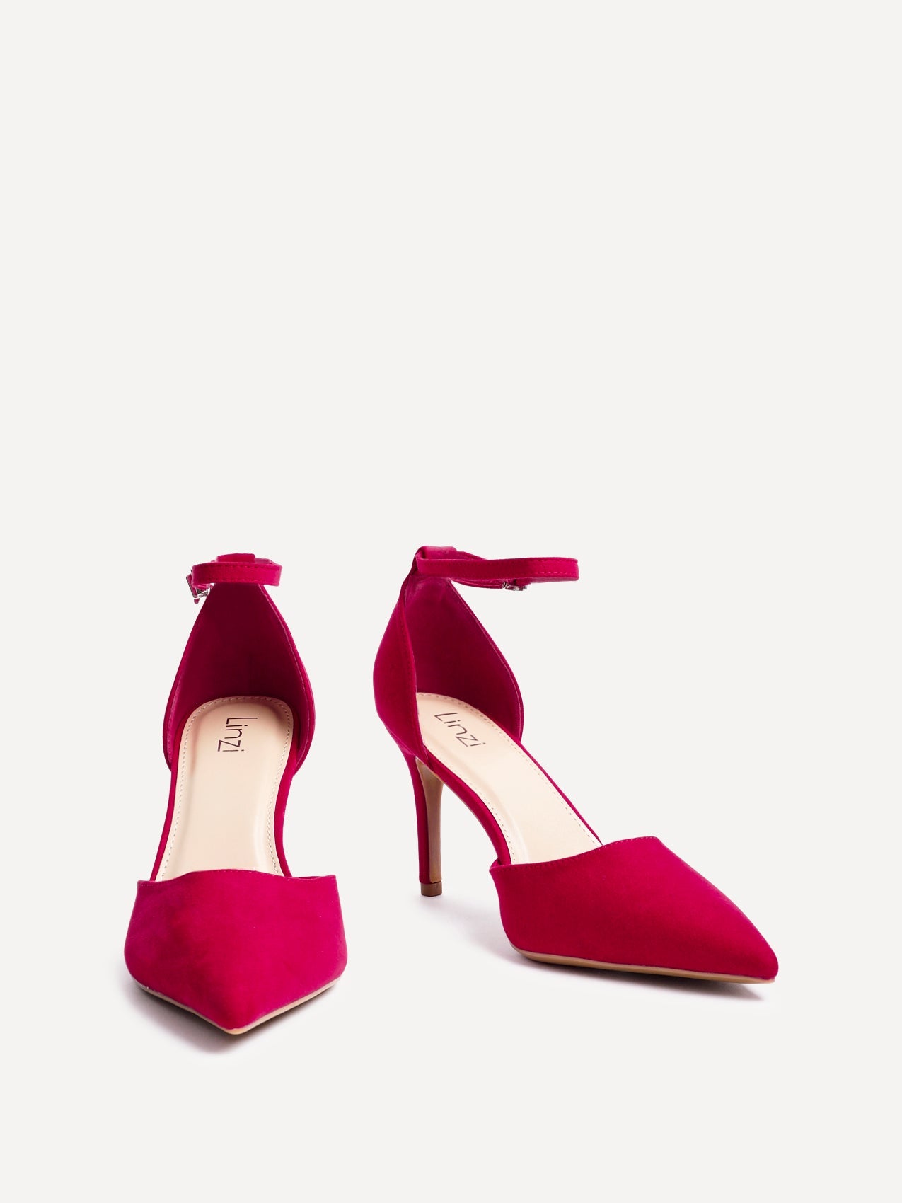 Thea Red Faux Leather Stiletto Court Heels