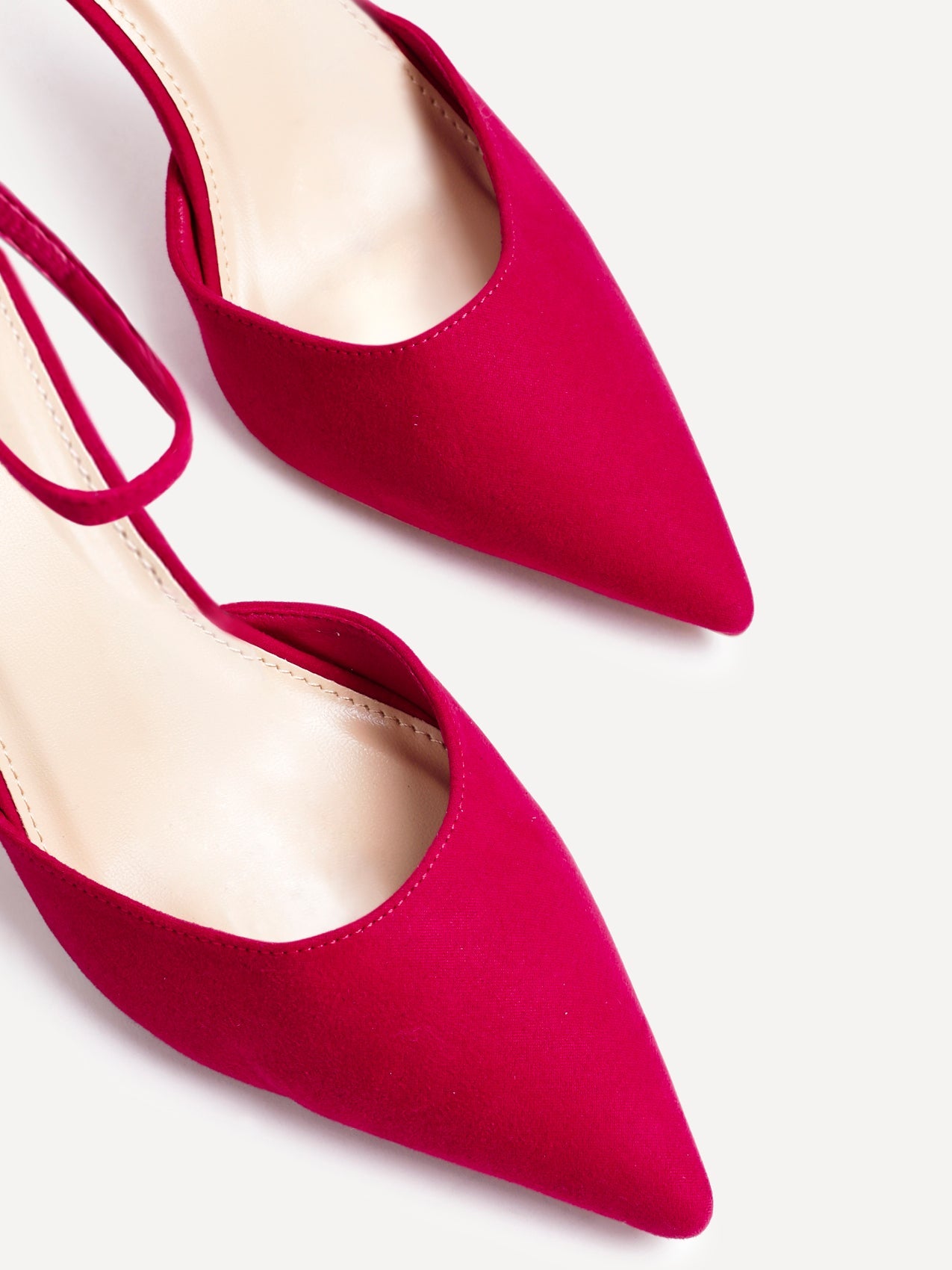 Thea Red Faux Leather Stiletto Court Heels