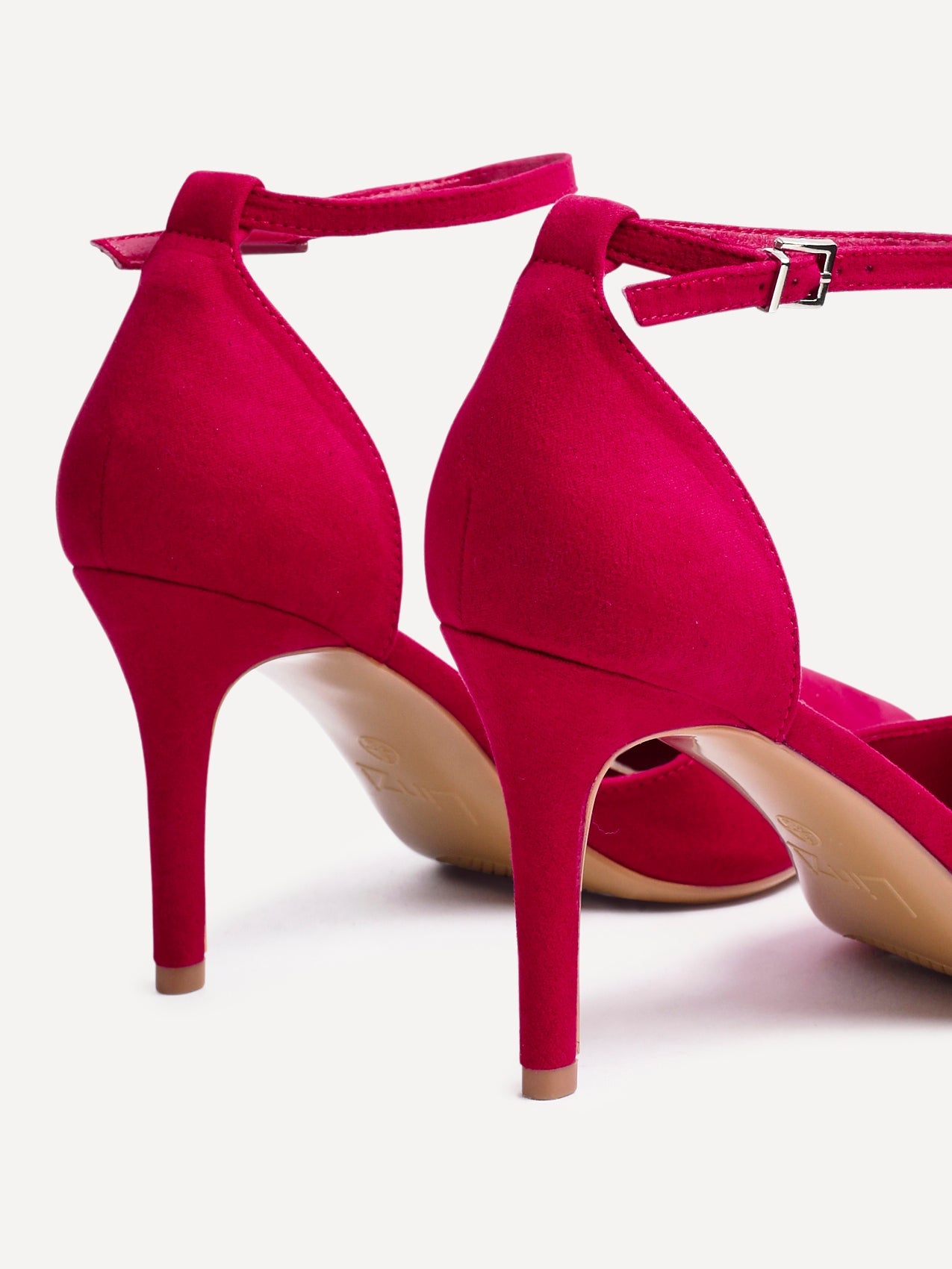 Thea Red Faux Leather Stiletto Court Heels