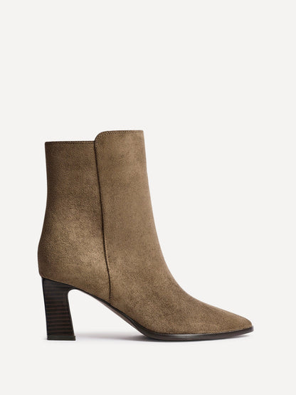 Thorn Brown Block Heeled Ankle Boots