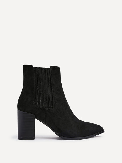 Thrive Black Block Heeled Boots