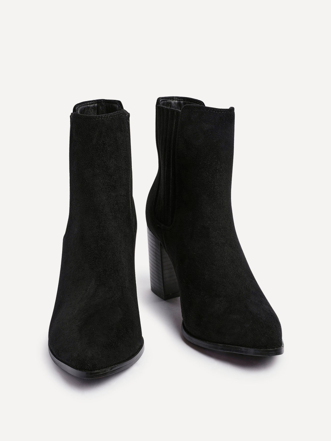 Thrive Black Block Heeled Boots