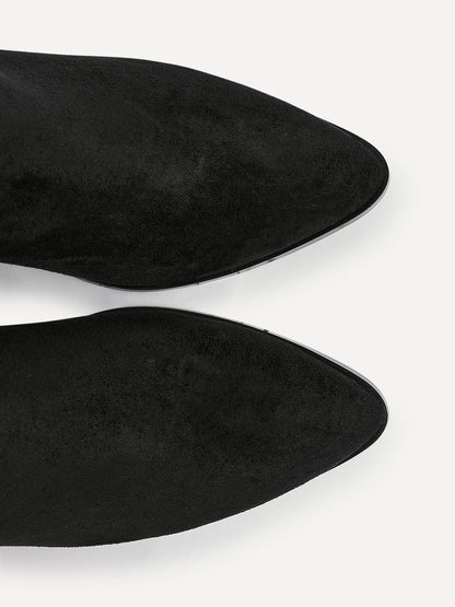 Thrive Black Block Heeled Boots