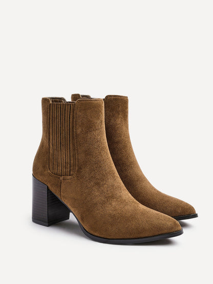 Thrive Tan Block Heeled Boots