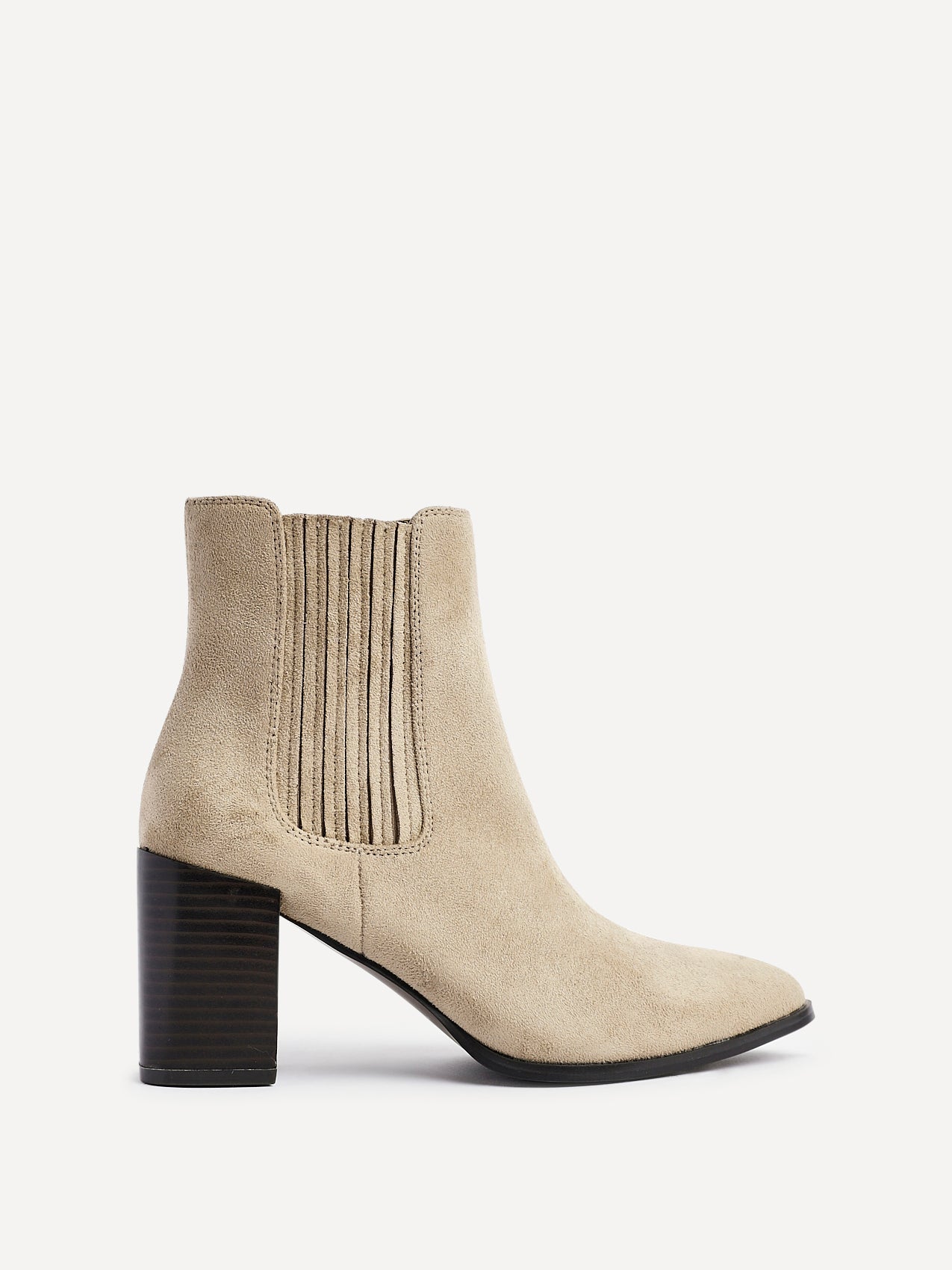 Thrive Taupe Block Heeled Boots