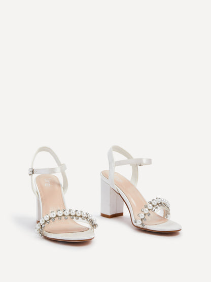 Tinsley Bridal Ivory Beaded Heels