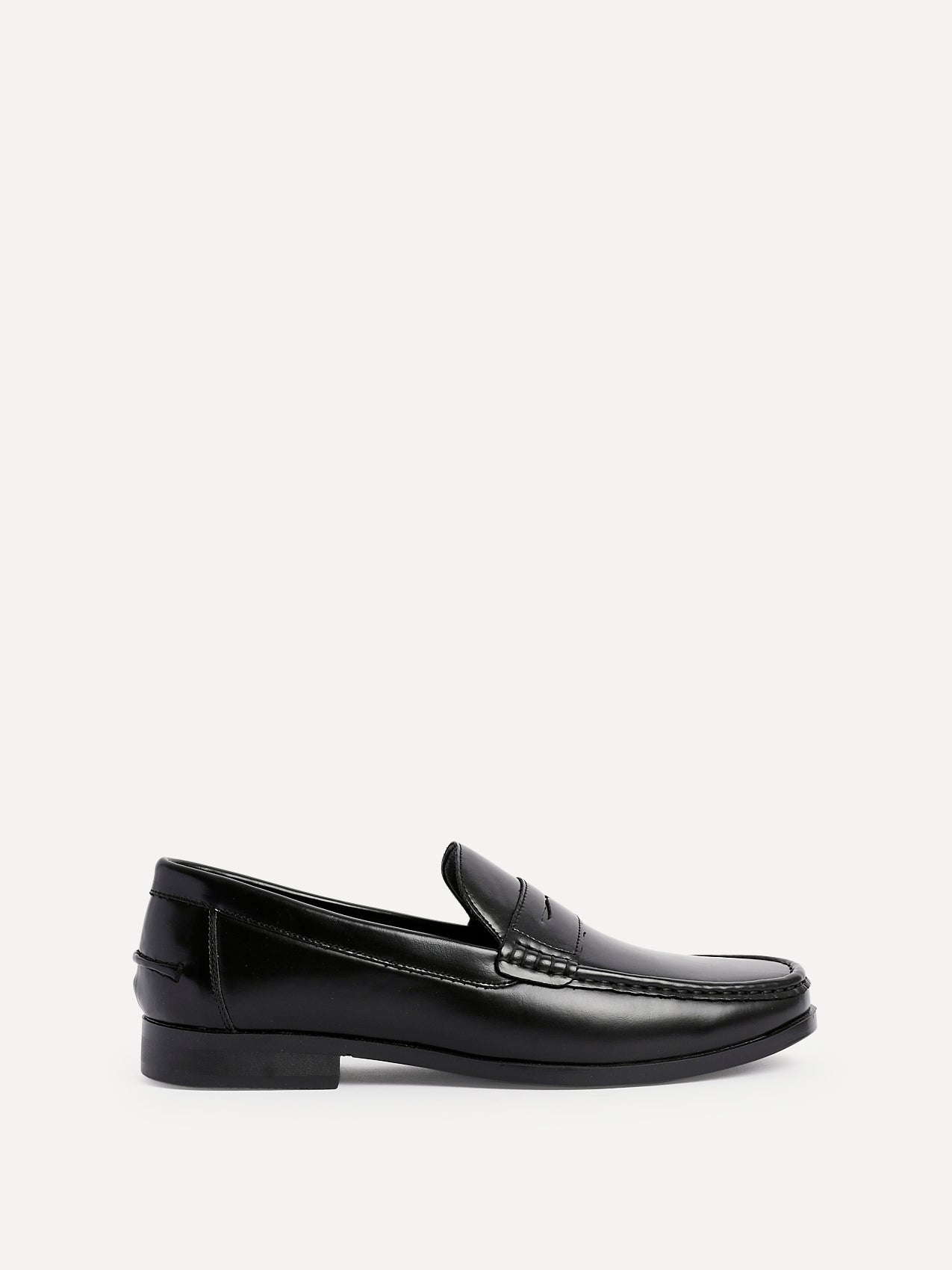 Tommaso Mens Black Faux Leather Loafers