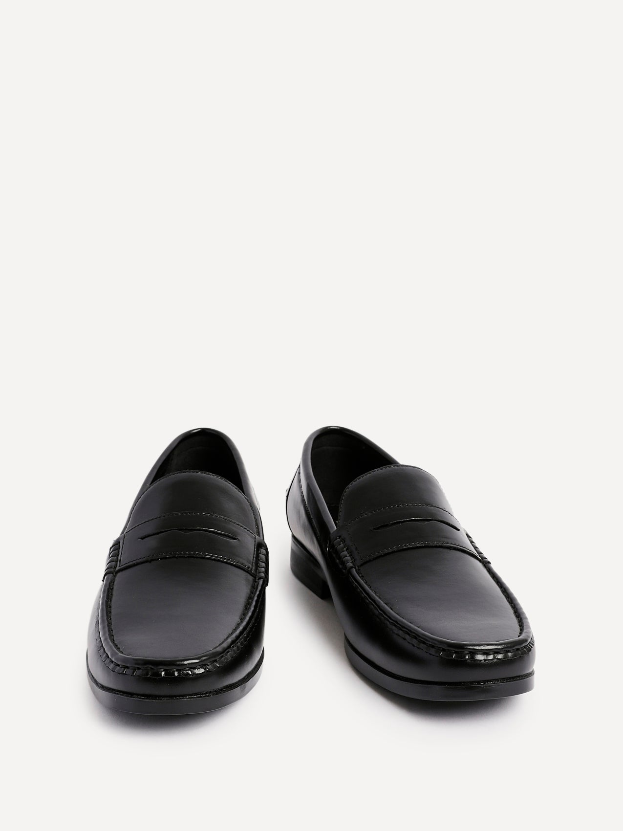 Tommaso Mens Black Faux Leather Loafers