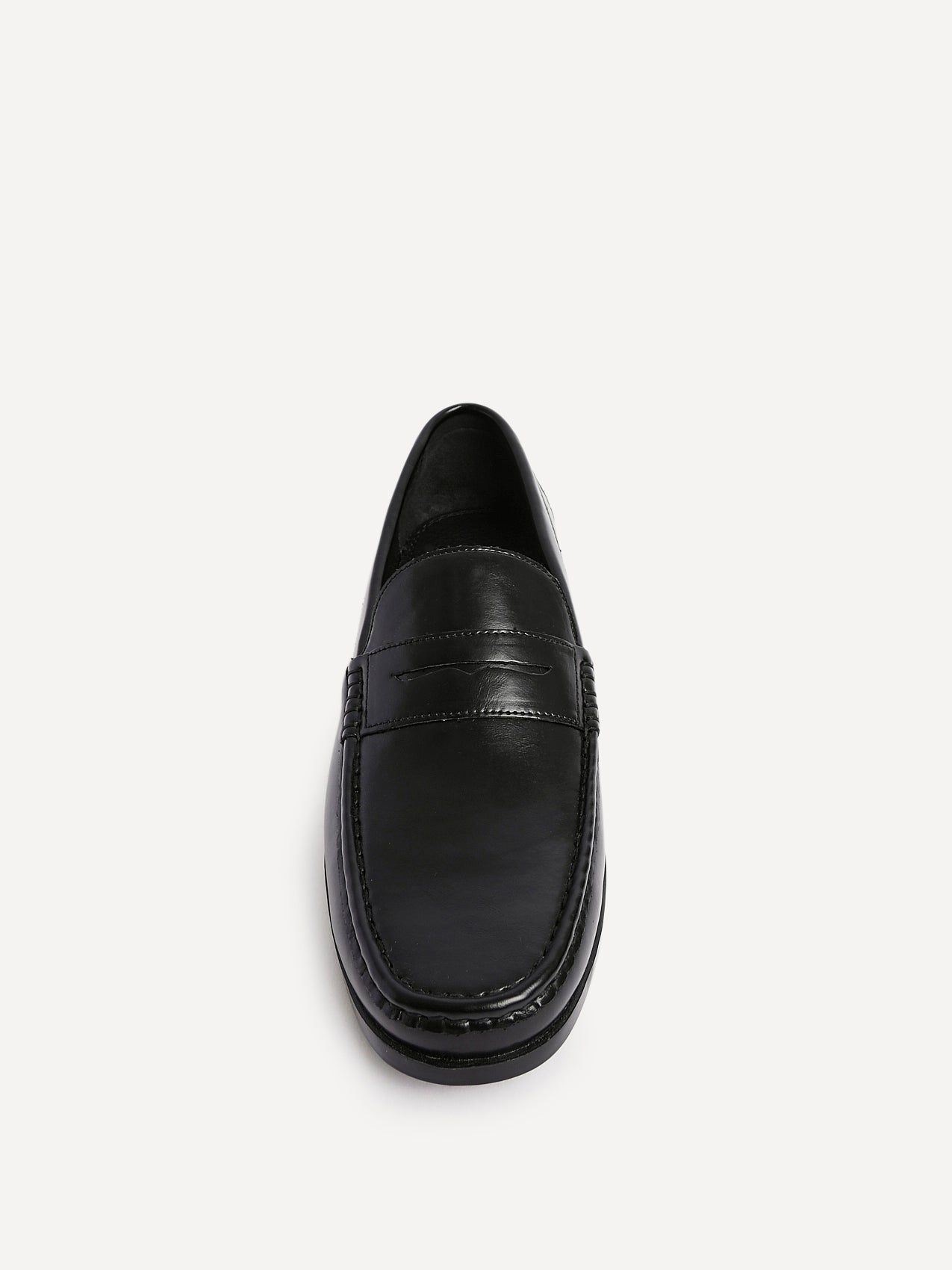 Tommaso Mens Black Faux Leather Loafers