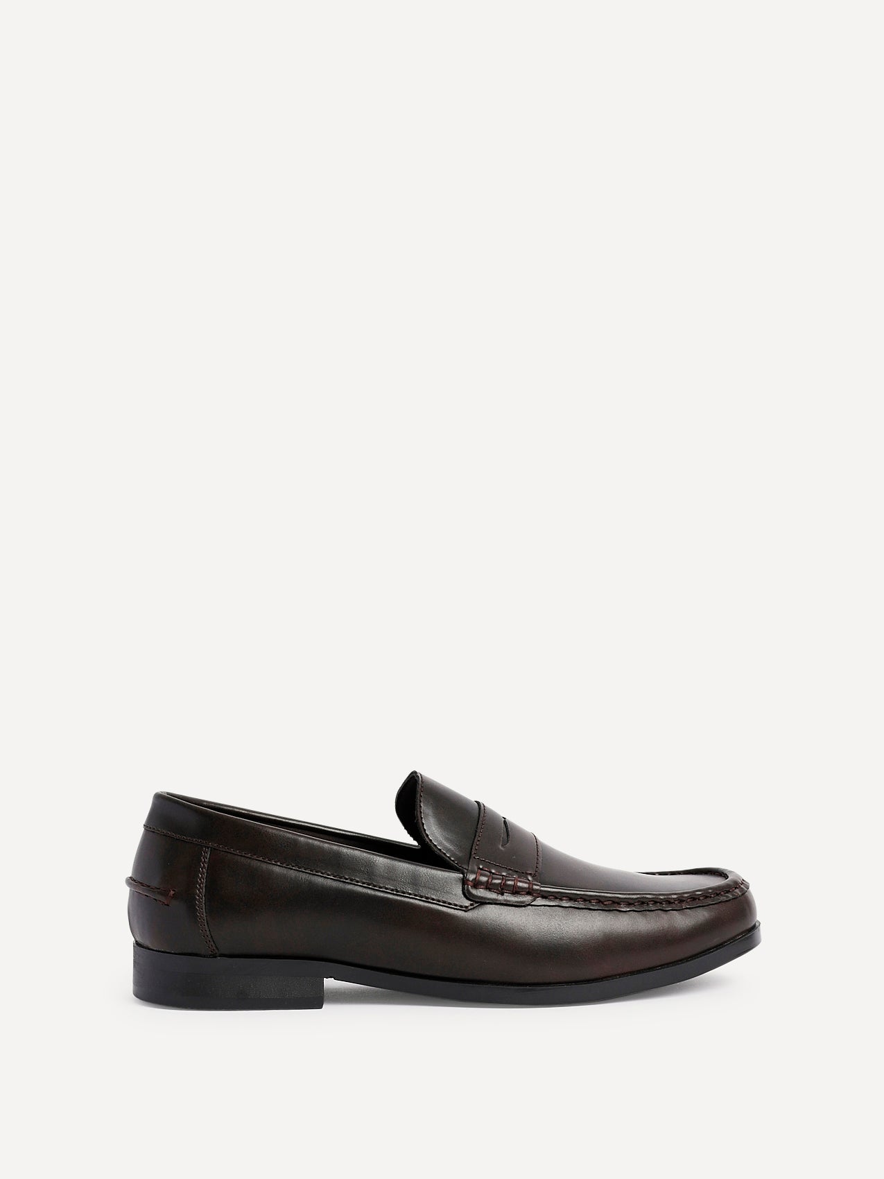 Tommaso Mens Brown Faux Leather Loafers