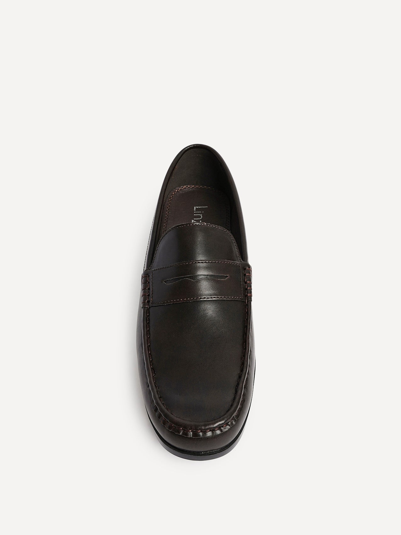 Tommaso Mens Brown Faux Leather Loafers
