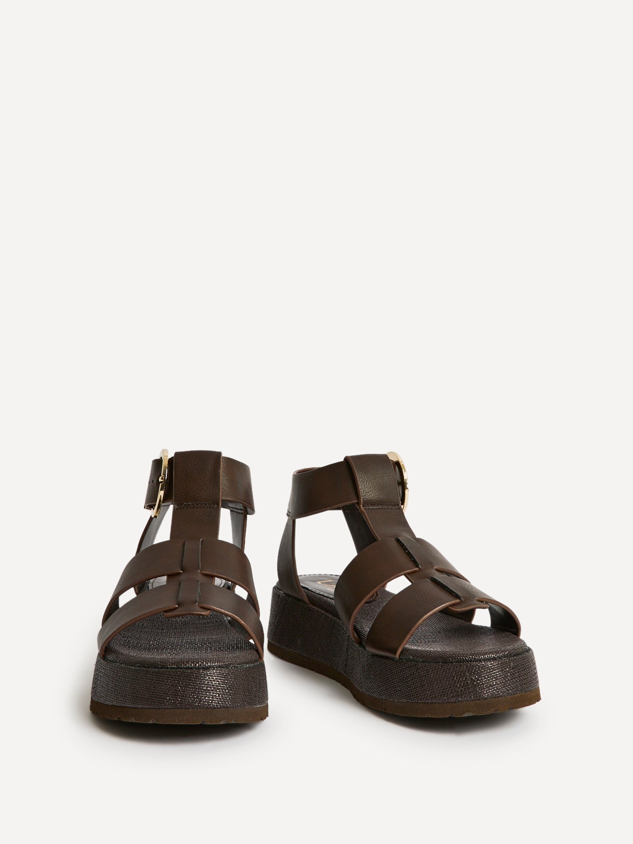 Tori Brown Gladiator Flatform Sandals