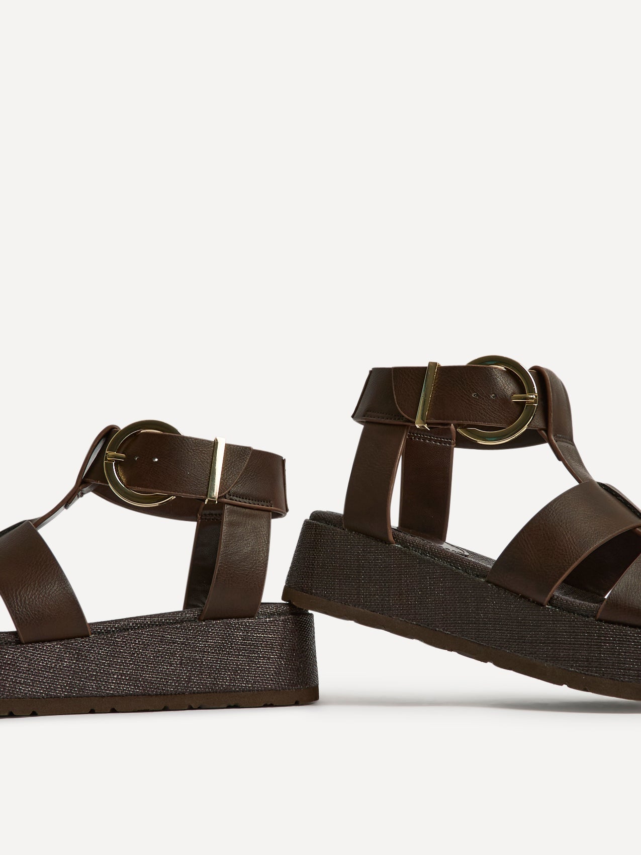 Tori Brown Gladiator Flatform Sandals